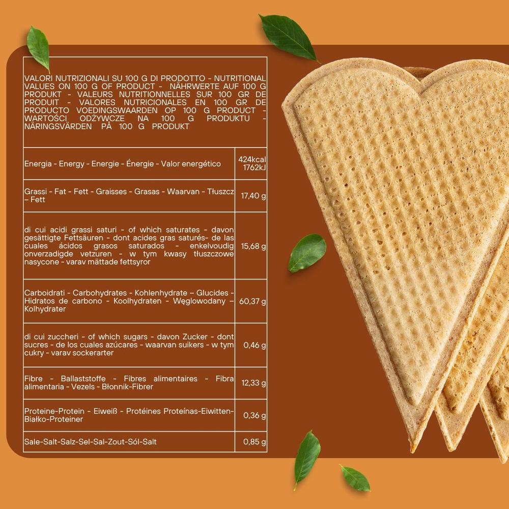 Mix per cialde senza glutine SaporePuro, croccante e leggero, confezione da 250g, visibile in immagine.