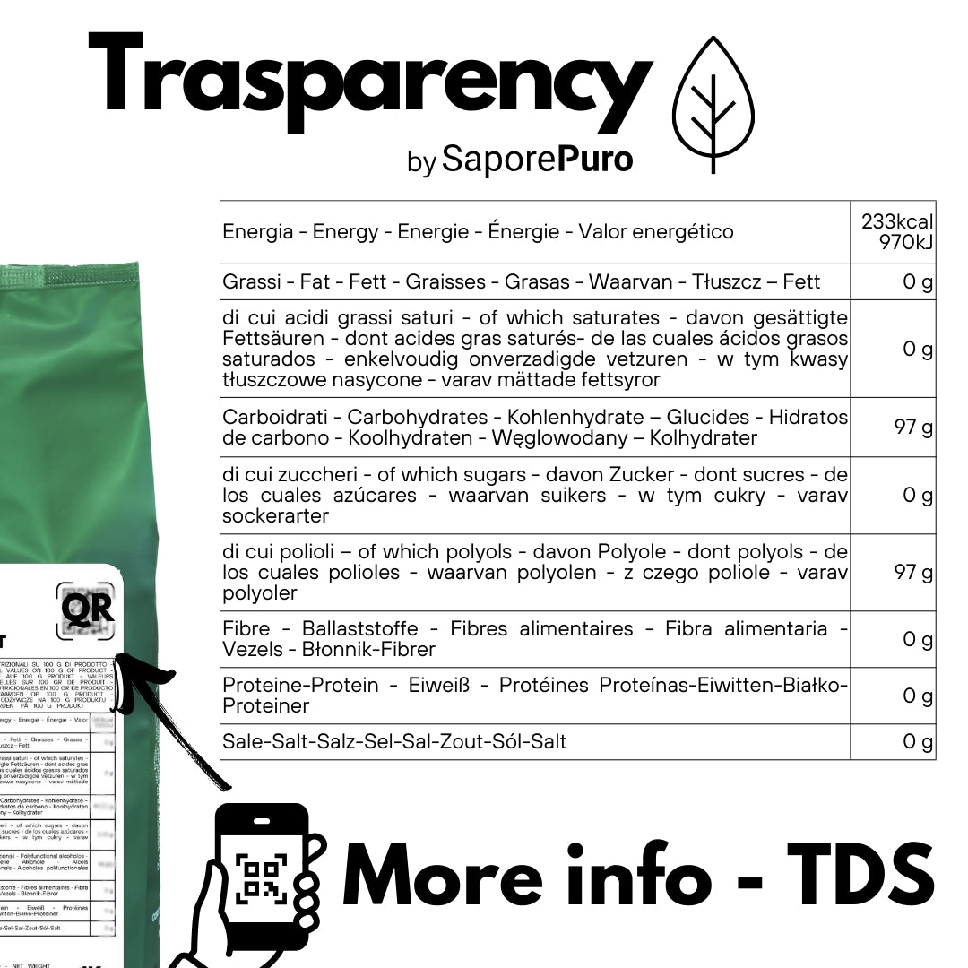 Isomalto - Origine Germania - Dolcificante - SaporePuro
