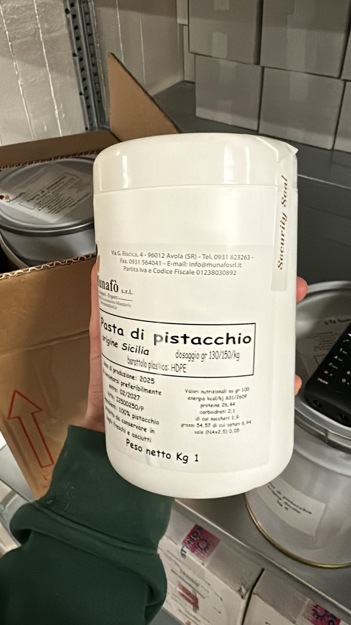 Pasta di Pistacchio Sicilia - 1kg - "SuperPremium" - by Munafò - SaporePuro