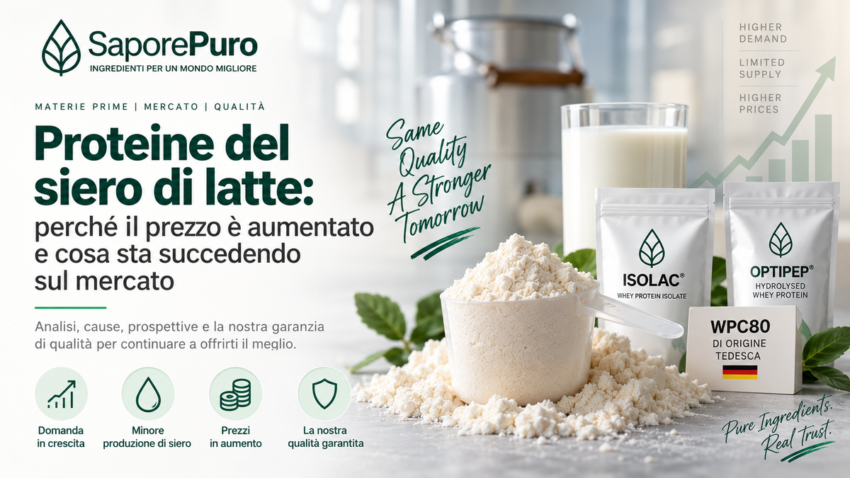 Proteine del siero del latte: perché WPC80 e WPI costano così tanto nel 2026