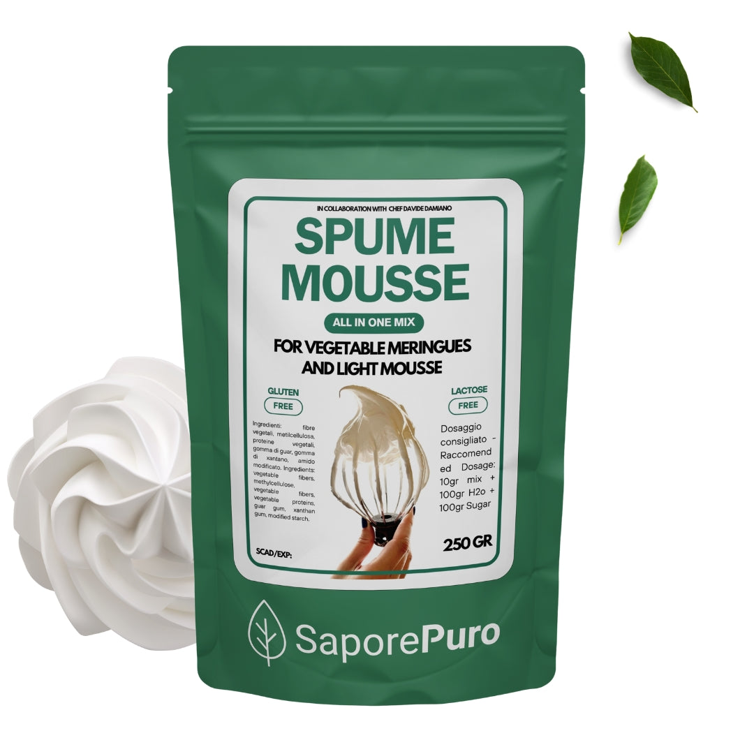 Spume Mousse – Mix per mousse e spume vegane professionali - 250g - SaporePuro