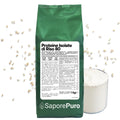 Polvere di proteine isolate di riso SaporePuro, confezione da 80g, vista in primo piano su sfondo neutro.