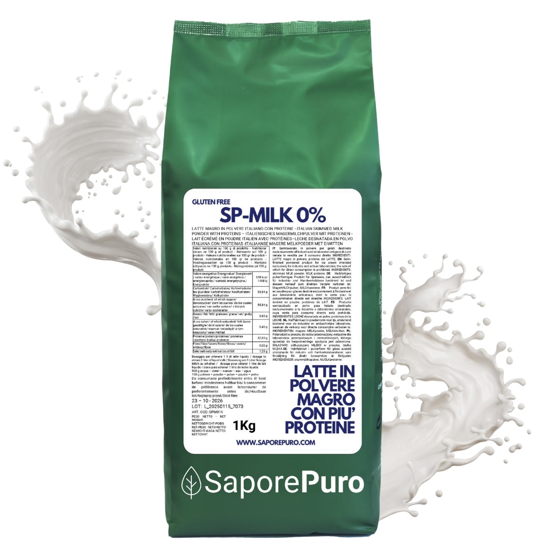 Italian skimmed milk powder with more proteins - substitute for classic milk powder for ice cream, pastry and other uses - SP MILK