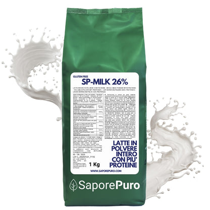 Latte in Polvere con più Proteine Magro o Intero - sostituto del Latte in Polvere per Gelati, Pasticceria e altri uso - SP MILK - SaporePuro