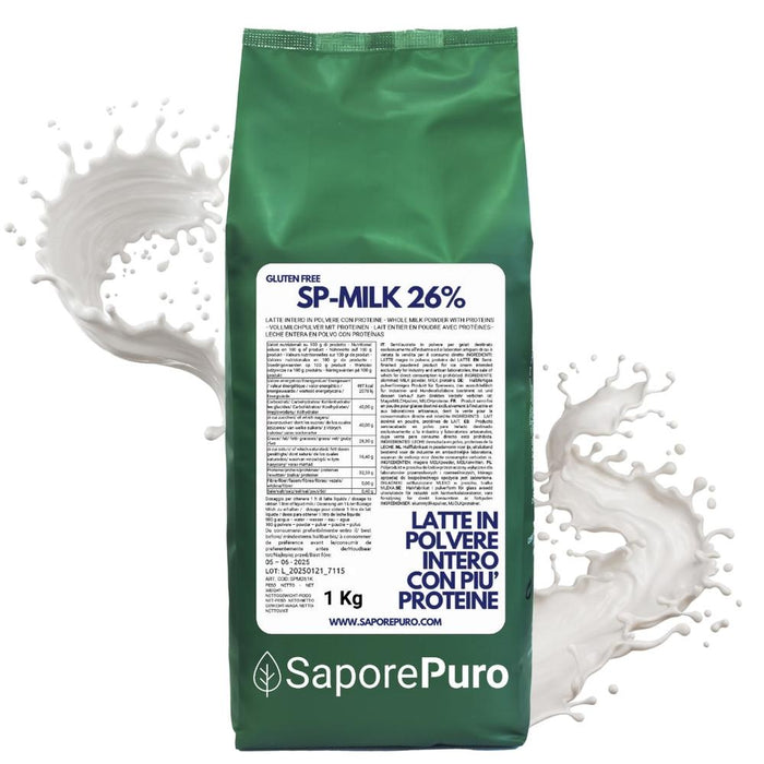 Latte in Polvere con più Proteine Magro o Intero - sostituto del Latte in Polvere per Gelati, Pasticceria e altri uso - SP MILK