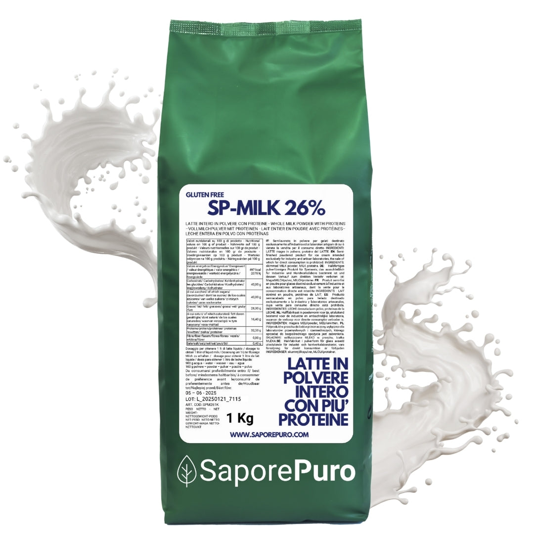 Whole Milk Powder with more Low-Fat or Whole Proteins - substitute for Milk Powder for Ice Cream, Pastry and other uses - SP MILK