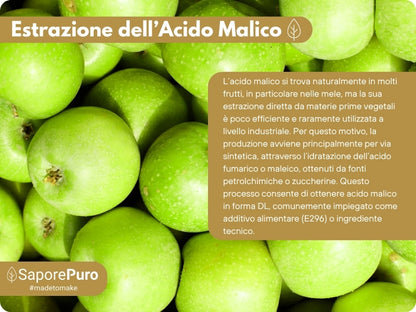 Acido Malico - 1kg - L'Ingrediente Segreto per i Tuoi Cocktail Perfetti - Alimenti - contro l'affaticamento - per vino - Enologia - SaporePuro