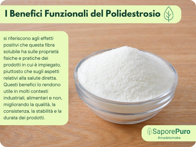 Polidestrosio - Sostituto dello Zucchero - Migliora la texture, riduce le calorie e supporta la salute intestinale - SaporePuro