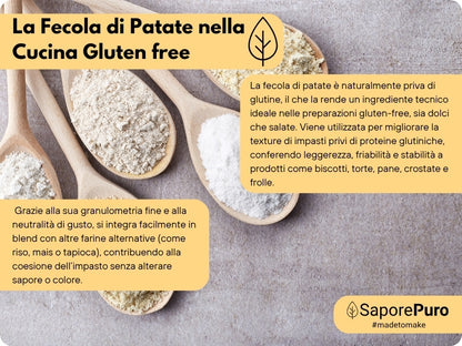 Fecola di Patate - 1kg - Confezionato in Italia - SaporePuro
