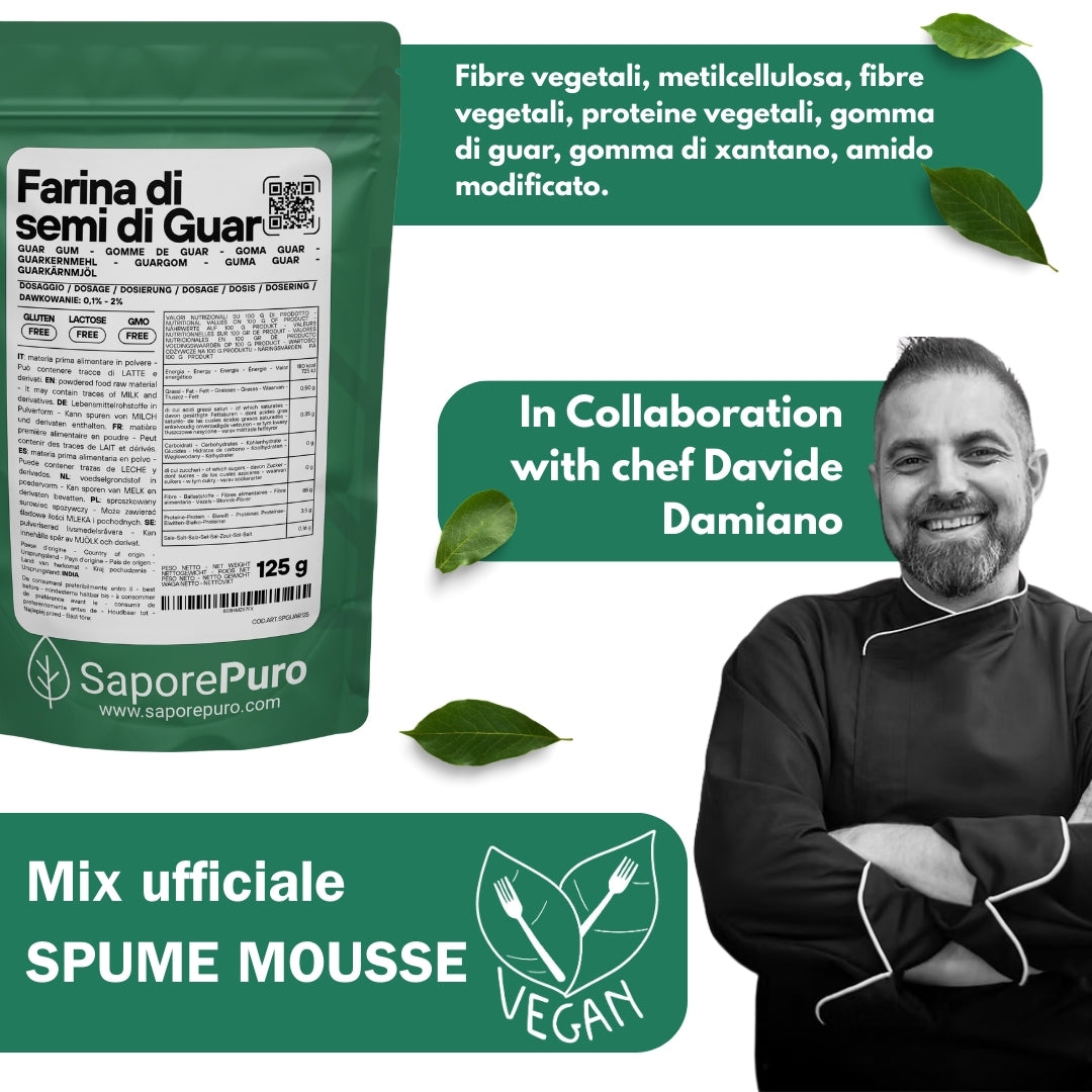 Spume Mousse – Mix per mousse e spume vegane professionali - 250g - SaporePuro