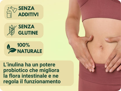 Inulina a catena lunga in polvere pura - 250gr - Origine Europa - SaporePuro