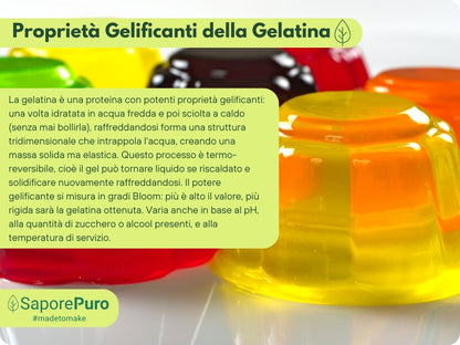 Gelatina Istantanea 200-220 bloom - Cold - Tipo A - E441 - SaporePuro