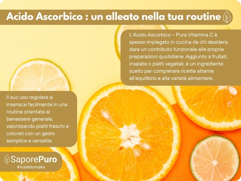 Acido Ascorbico - Pura Vitamina C : Il Nutriente Essenziale per le tue ricette! - (E300) - Confezionato in Italia - SaporePuro