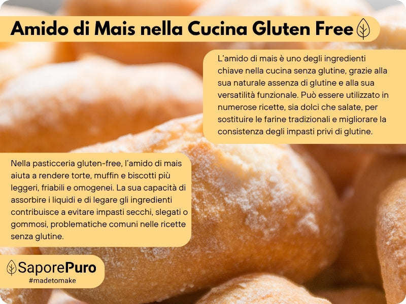 Amido di mais Nativo - Addensante potente, naturale e funzionale- Gluten Free - SaporePuro