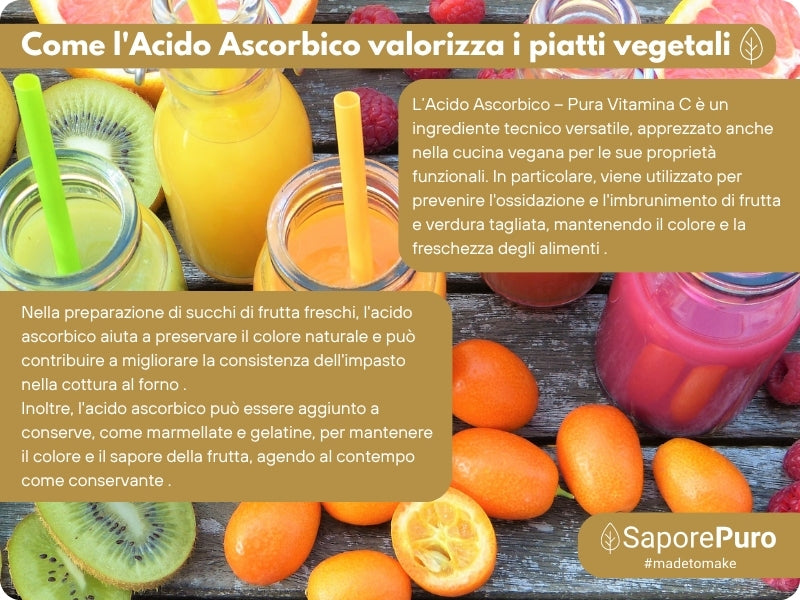 Acido Ascorbico - Pura Vitamina C : Il Nutriente Essenziale per le tue ricette! - (E300) - Confezionato in Italia - SaporePuro