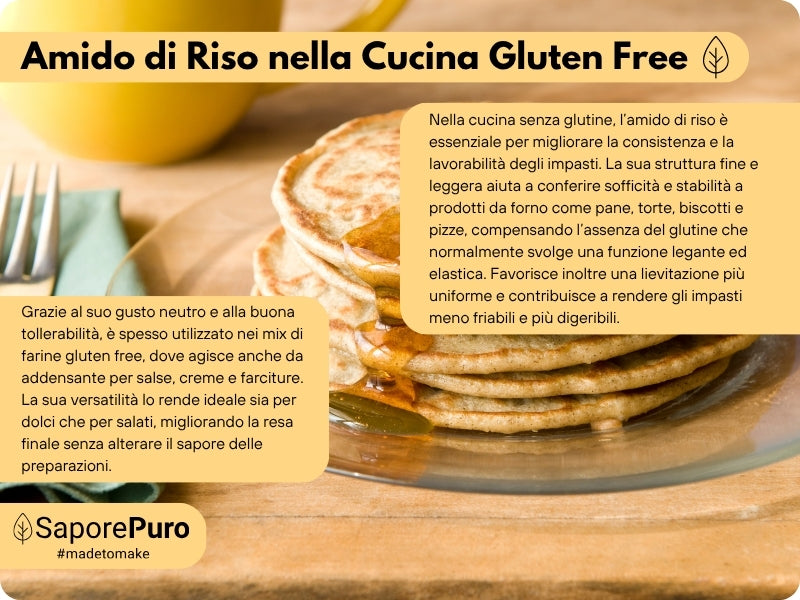 Amido di riso - Amido Nativo 100% Origine Italia - SaporePuro