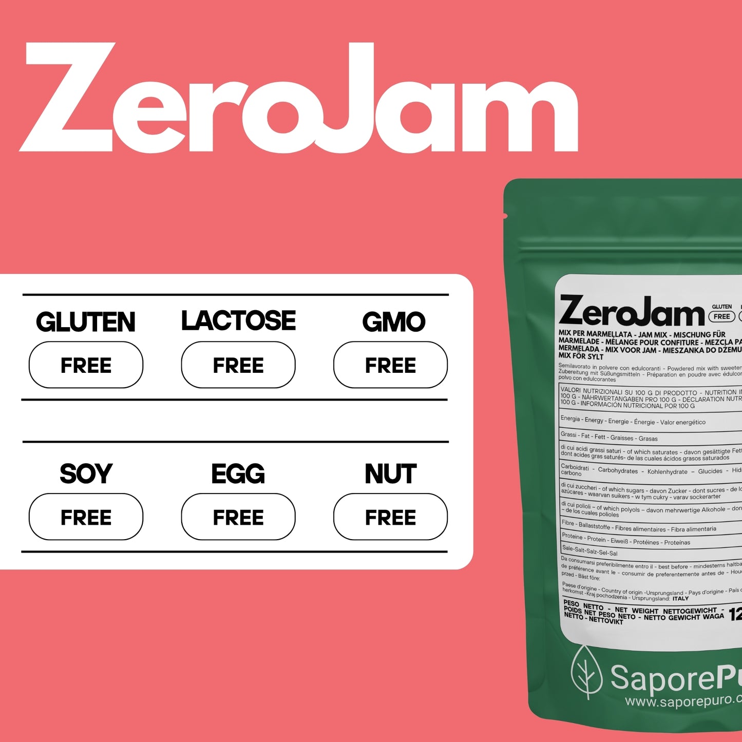 ZeroJam - Mix per Marmellata con 0 zuccheri aggiunti