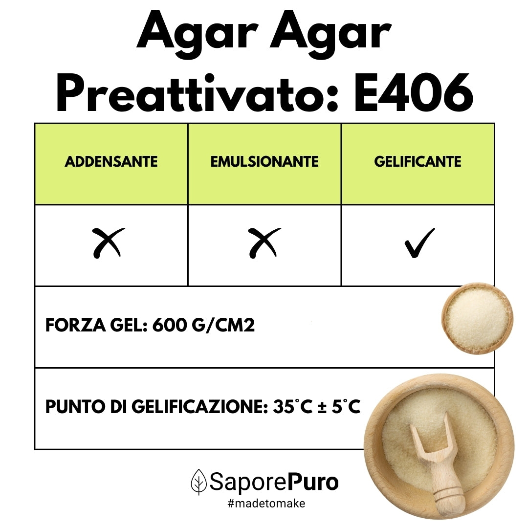 Agar Agar - E406 - 100gr - Origine ITALIE