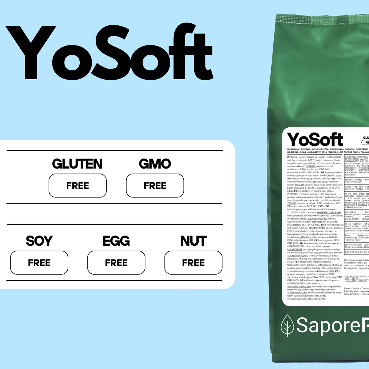 YoSoft - Base para Gelato Yogurt Soft - 2,1kg