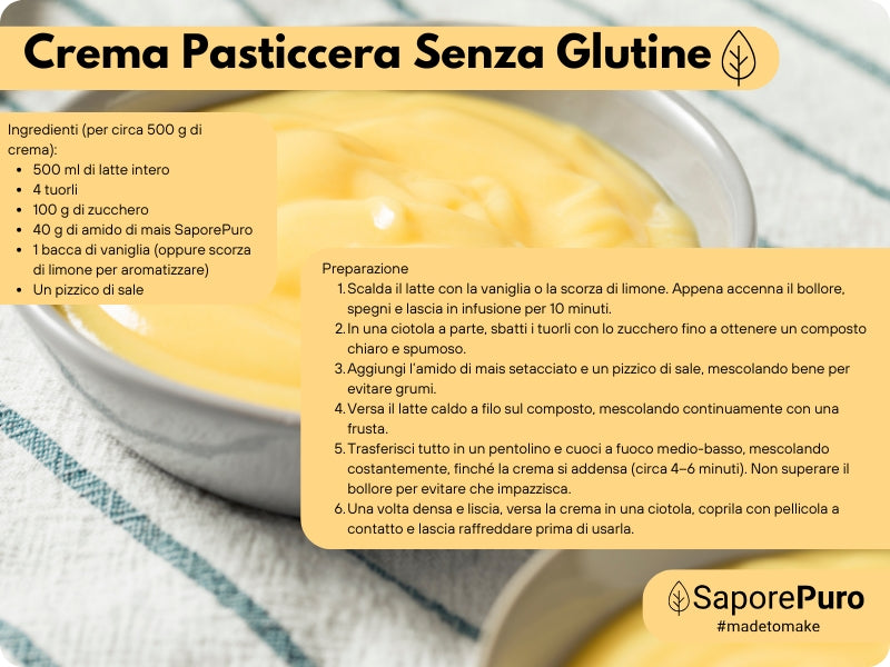 Amido di mais Nativo - Addensante potente, naturale e funzionale- Gluten Free - SaporePuro