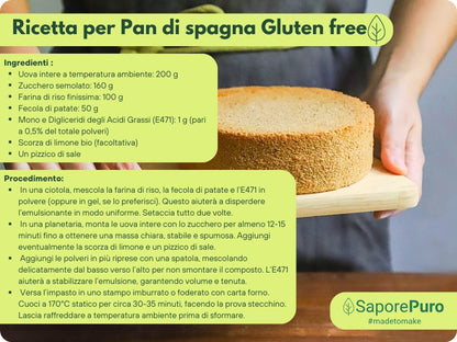 Mono e Digliceridi degli Acidi Grassi E471 – Additivo Alimentare – 1kg – SaporePuro – Prodotto in Europa – Alta Qualità per Gelati, Pasticceria, Panificazione - SaporePuro