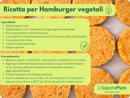 Metilcellulosa Alimentare SaporePuro - Addensante e Gelificante - SaporePuro