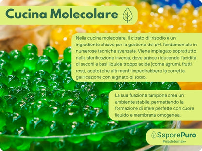 Citrato di Trisodio - E331iii - Regolatore di acidità alimentare - SaporePuro