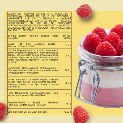 Preparato in polvere SaporePuro per panna cotta, miscela semilavorata per dolci cremosi e deliziosi, confezione con polvere bianca