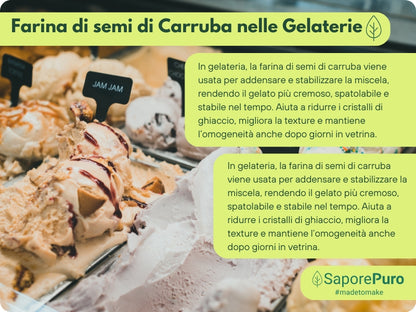 Farina di Semi di Carrube (E410) - origine ITALIA - SaporePuro