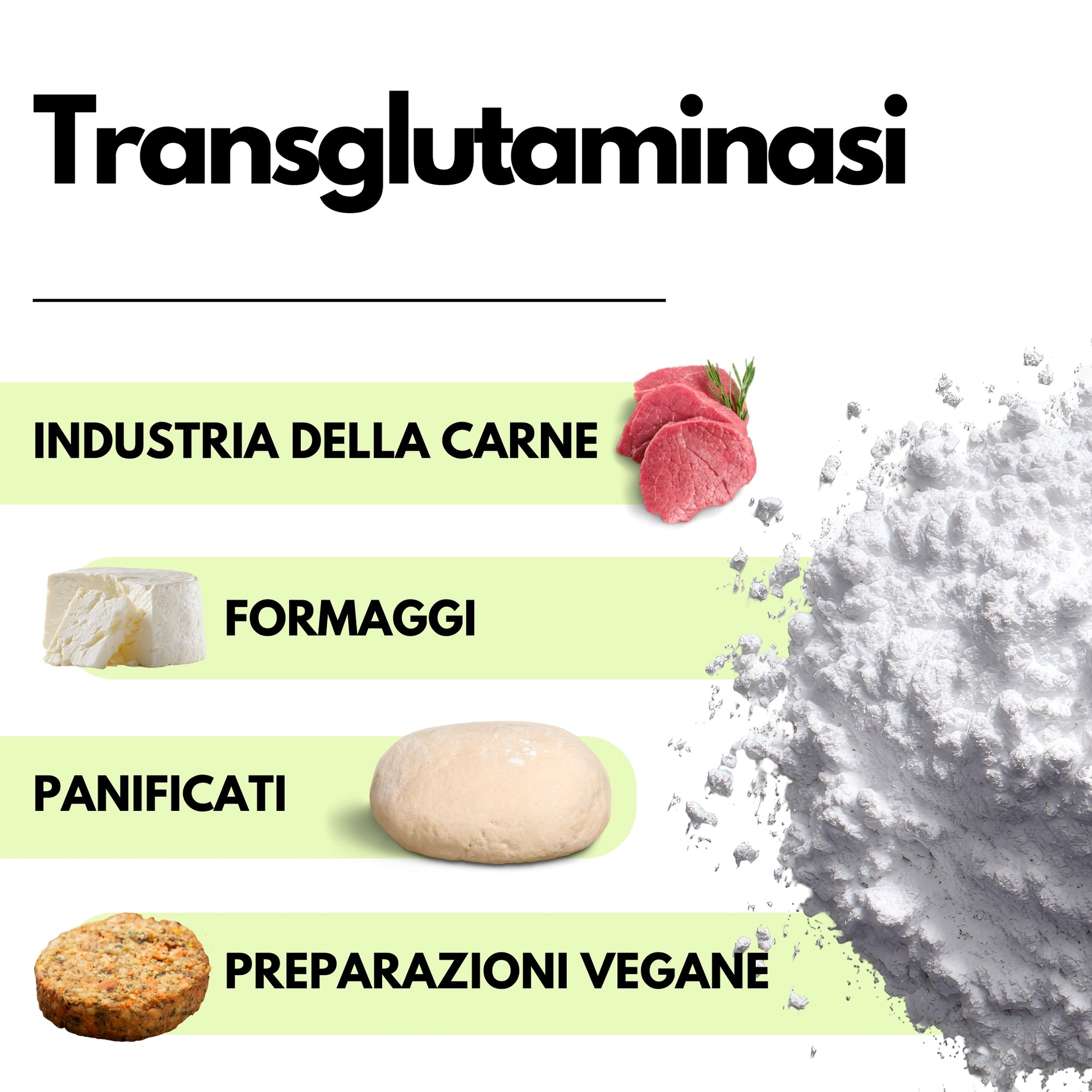 Transglutaminasi in polvere – Enzima per applicazioni alimentari professionali - SaporePuro