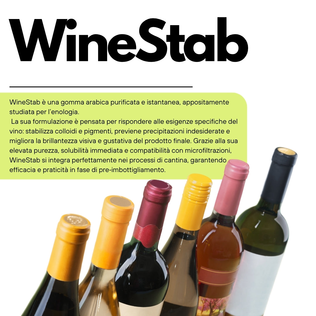 WineStab – Gomma Arabica Naturale per Stabilizzazione del Vino - SaporePuro