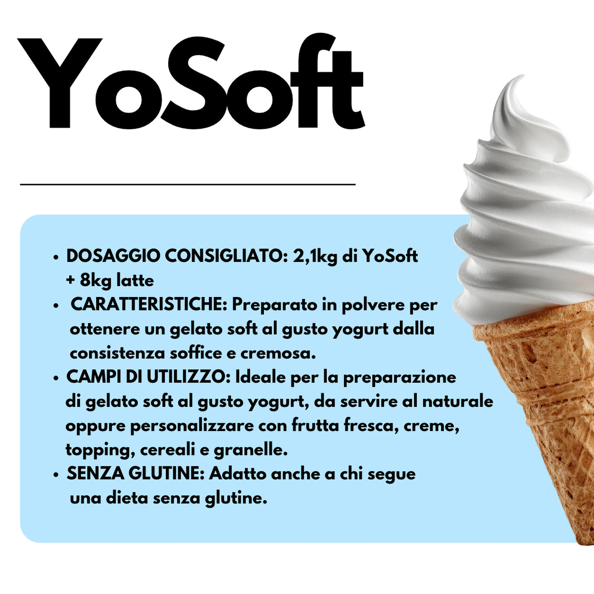 YoSoft - Base para Gelato Yogurt Soft - 2,1kg