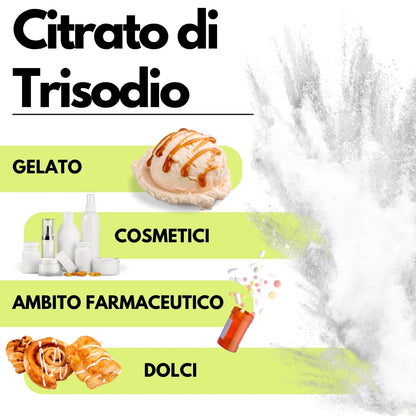 Citrato di Trisodio - E331iii - Regolatore di acidità alimentare - SaporePuro