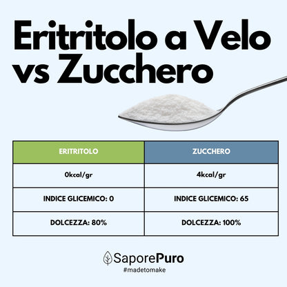Eritritolo a Velo 100mesh  - 1kg - Dolcificante 0kcal
