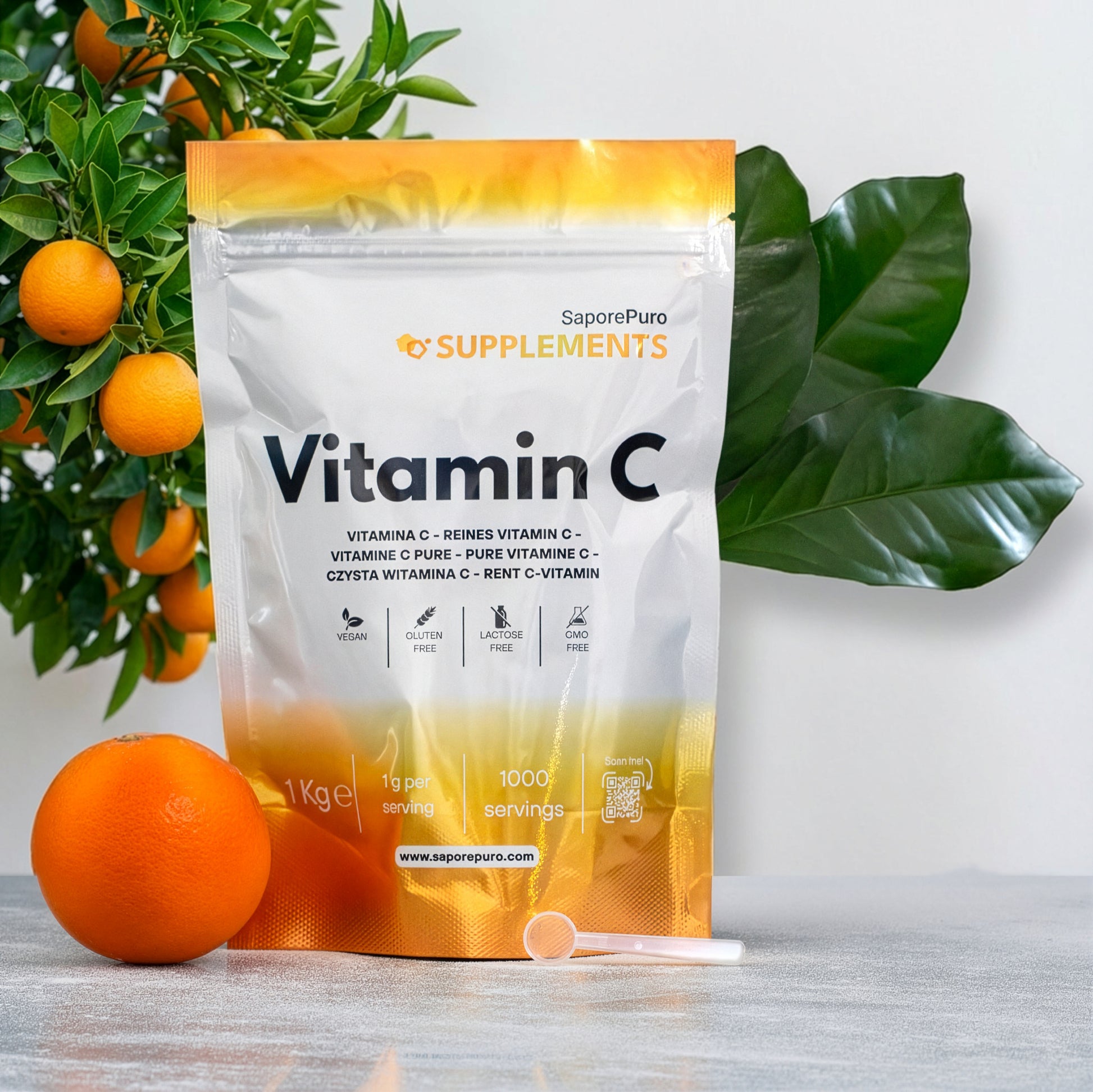 Vitamin C - Acido Ascorbico Puro - Integratore Alimentare - SUPPLEMENTS - SaporePuro