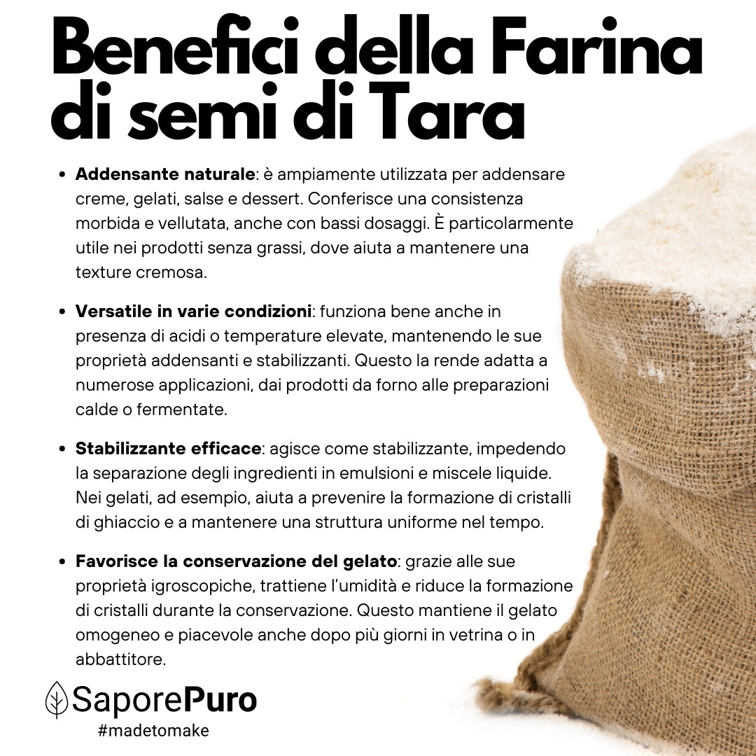 Farina di Semi di Tara - Gomma di Tara - Origine Perù - E417 - Confezionato in Italia - SaporePuro