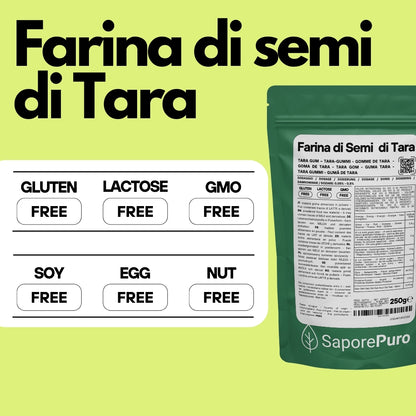Farina di Semi di Tara - Gomma di Tara - Origine Perù - E417 - Confezionato in Italia - SaporePuro