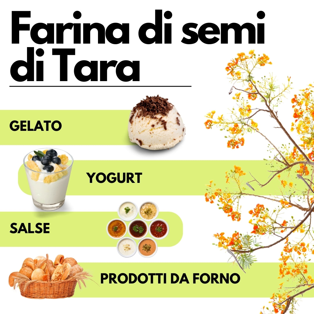 Farina di Semi di Tara - Gomma di Tara - Origine Perù - E417 - Confezionato in Italia - SaporePuro