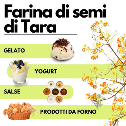 Farina di Semi di Tara - Gomma di Tara - Origine Perù - E417 - Confezionato in Italia - SaporePuro