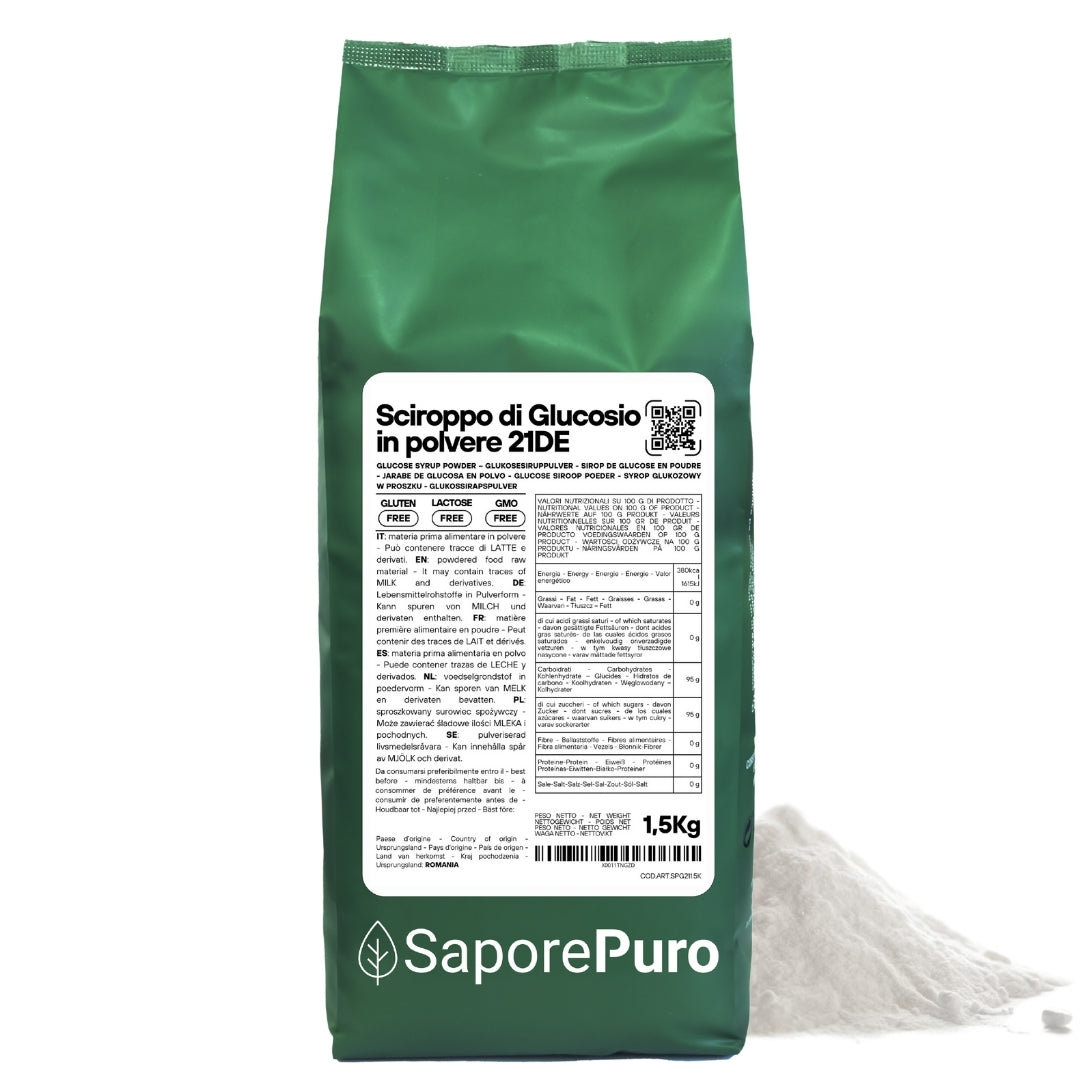 Sciroppo di glucosio in polvere 21DE - 1,5 kg - SaporePuro