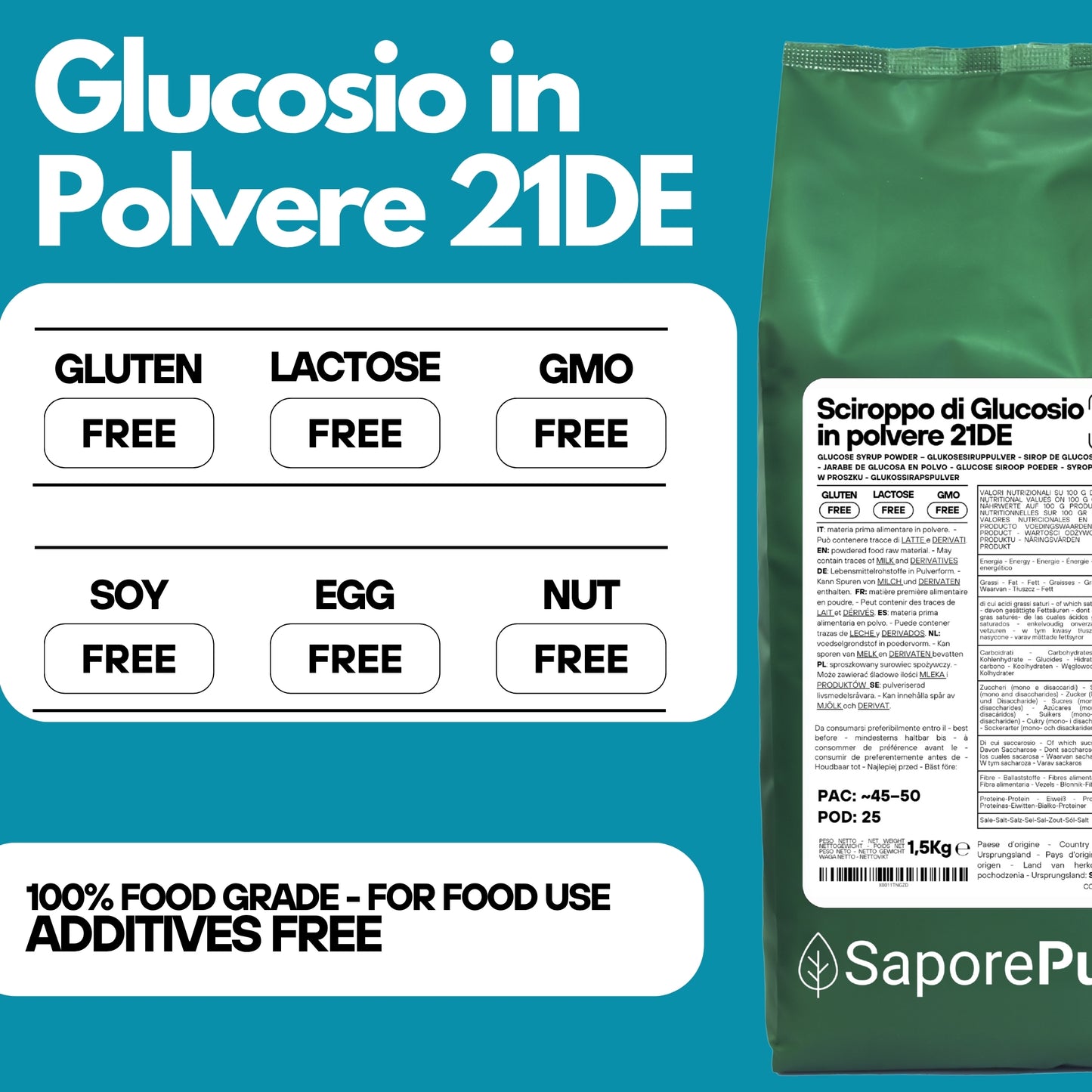 Sciroppo di glucosio in polvere 21DE - Zucchero