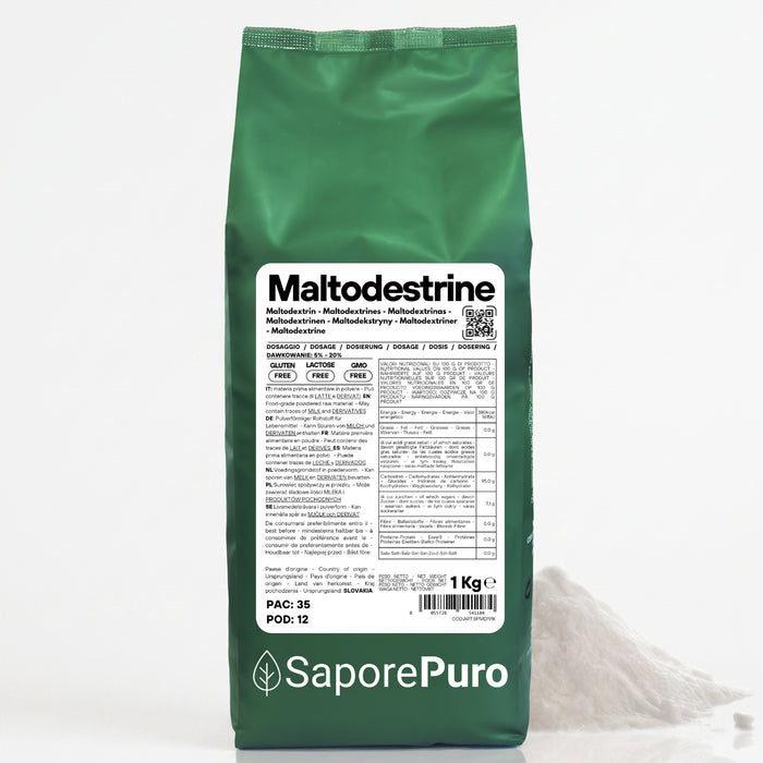 Maltodestrine 18-19DE - Confezionato in Italia - Zucchero a lento rilascio - per Gelati