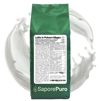 Latte Magro in Polvere - 1kg - Origine E.U., trasformato in Italia - SaporePuro
