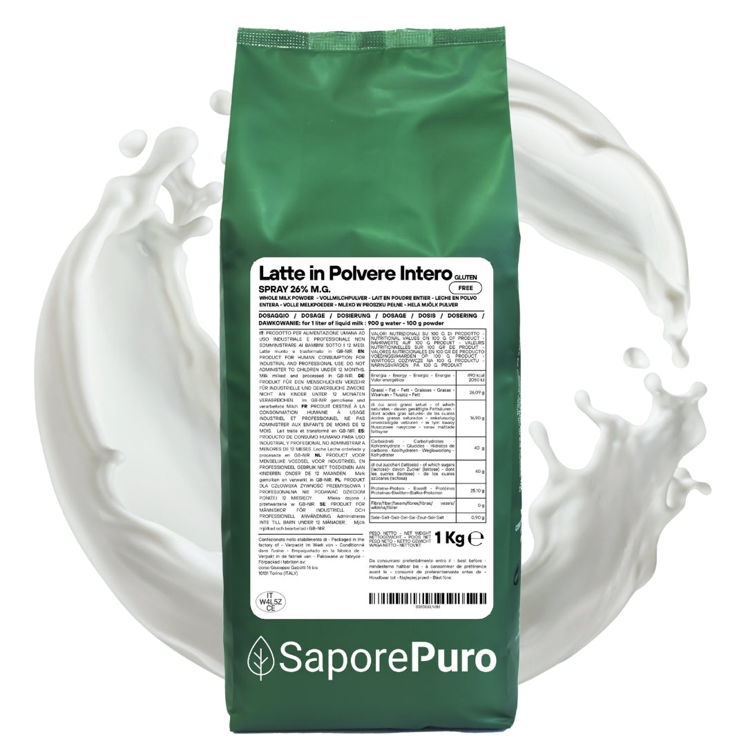 Latte Intero in Polvere - 1Kg - Latte Origine U.E. - SaporePuro