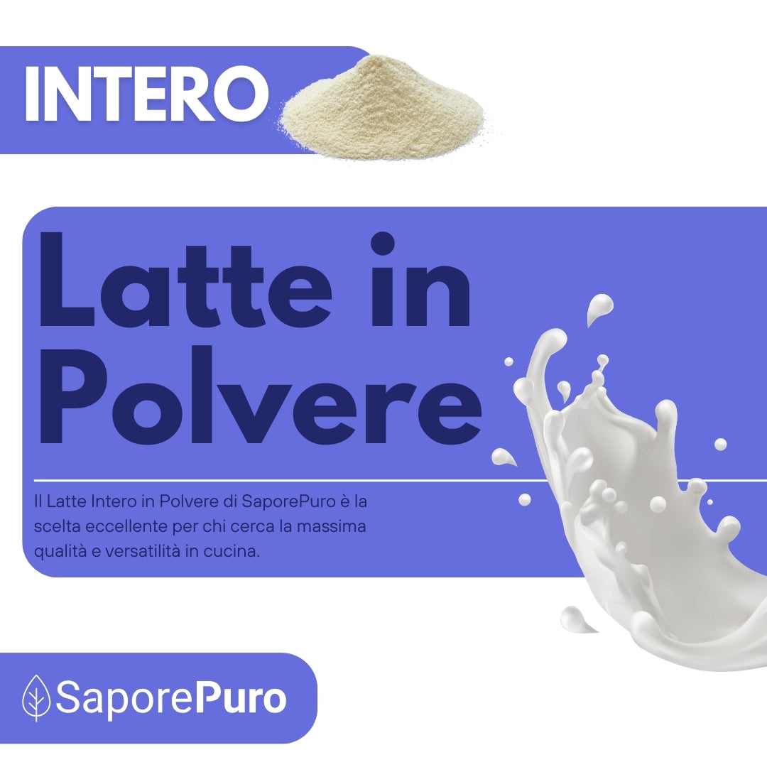 Latte Intero in Polvere - 1Kg - Latte Origine U.E. - SaporePuro