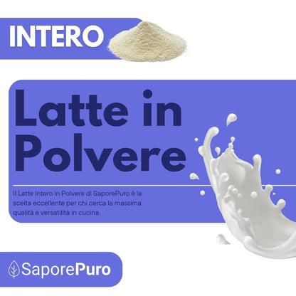 Latte Intero in Polvere - 1Kg - Latte Origine U.E. - SaporePuro