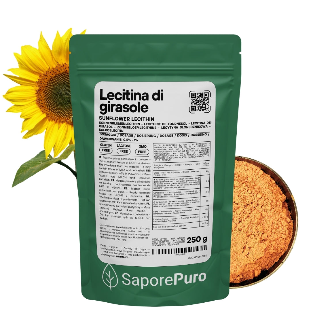 Lecitina di Girasole E322 - De-Oleata - Alternativa alla Soia