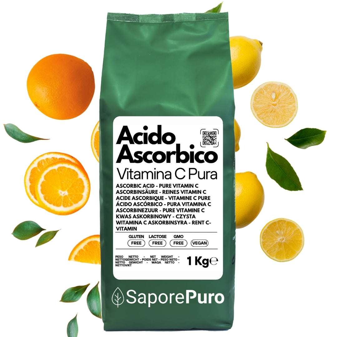 Acido Ascorbico - Pura Vitamina C : Il Nutriente Essenziale per le tue ricette! - (E300) - Confezionato in Italia - SaporePuro