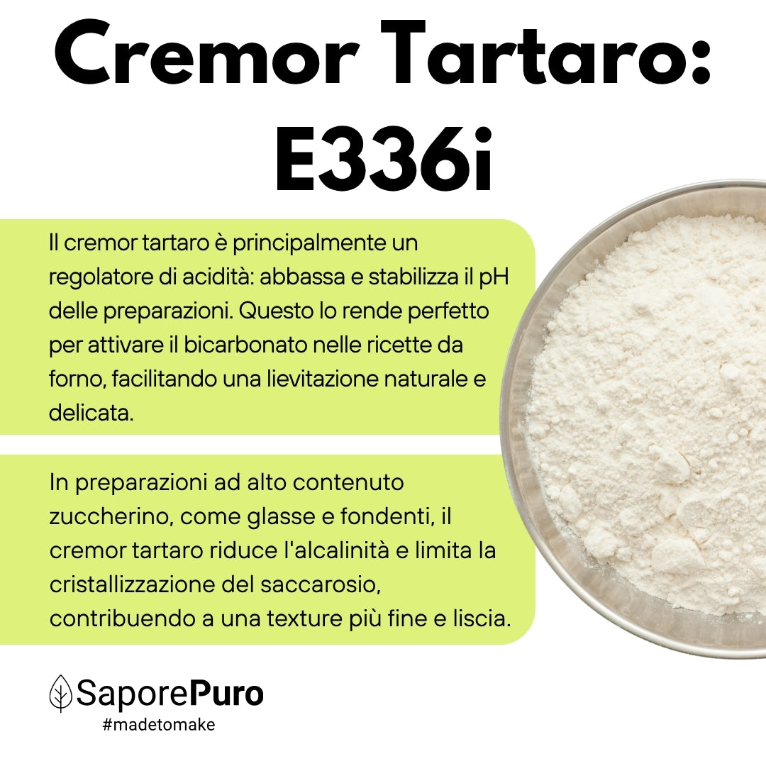 Cremor Tartaro - E336i - Agente lievitante e stabilizzante - SaporePuro