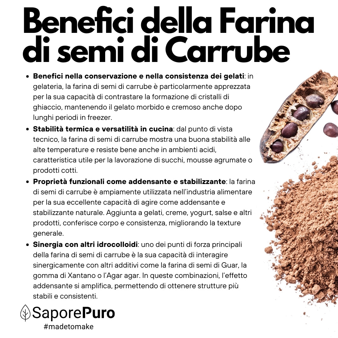 Farina di Semi di Carrube (E410) - origine ITALIA - SaporePuro
